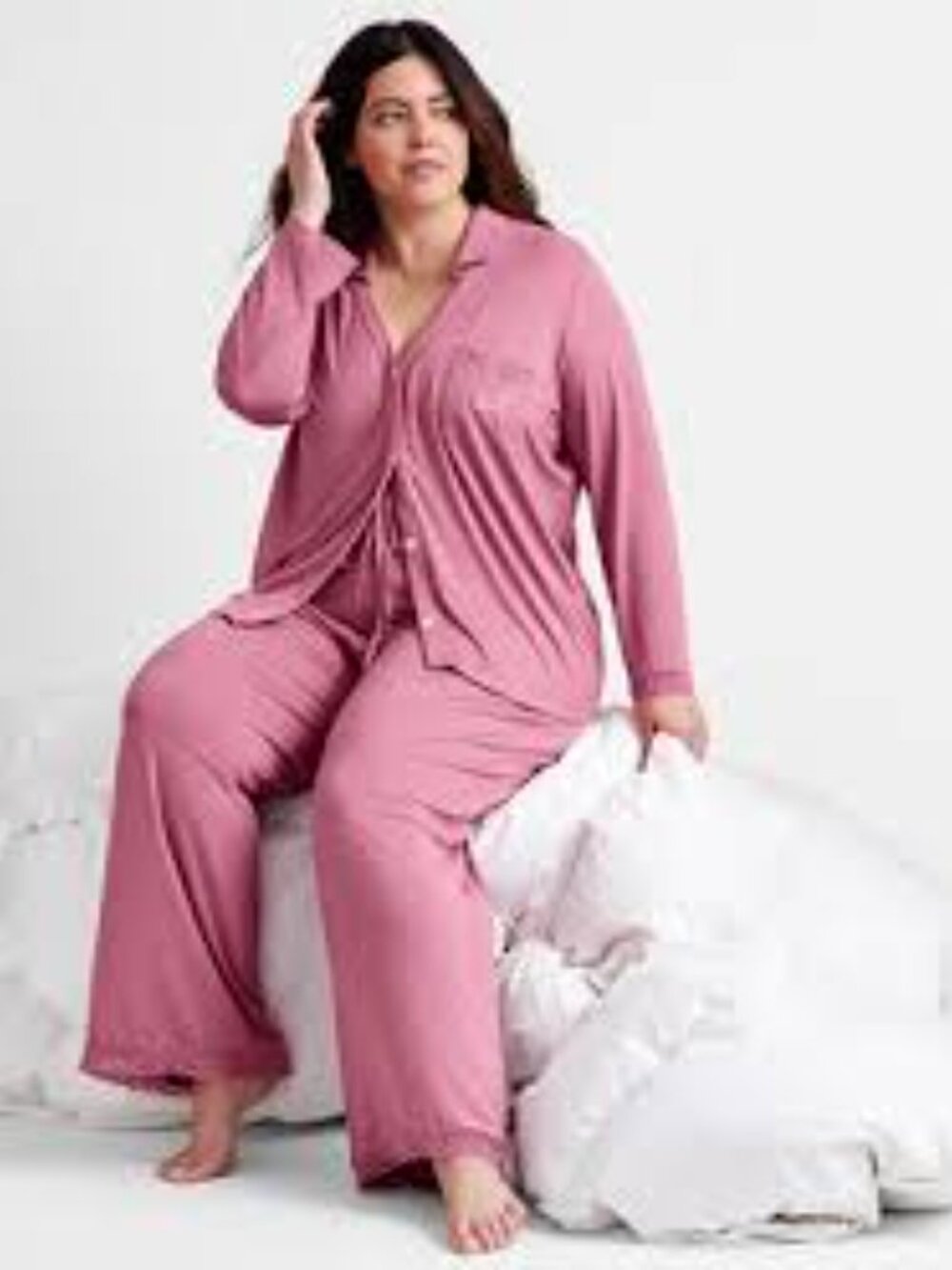 NWT State of Day Women's Collared Knit Pajama Top - Picture 8 of 8